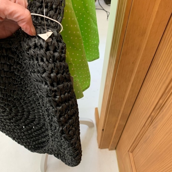 Shiraleah Rio woven straw circular shoulder bag purse snap close 19 in drop NEW - Picture 7 of 8